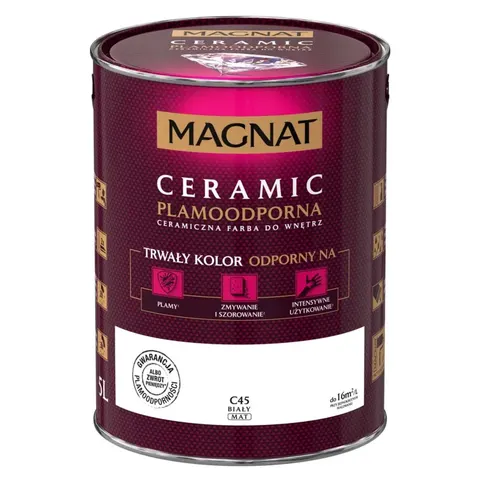 Farba Magnat Ceramic biała 5 l – Biały – zdjęcie 1