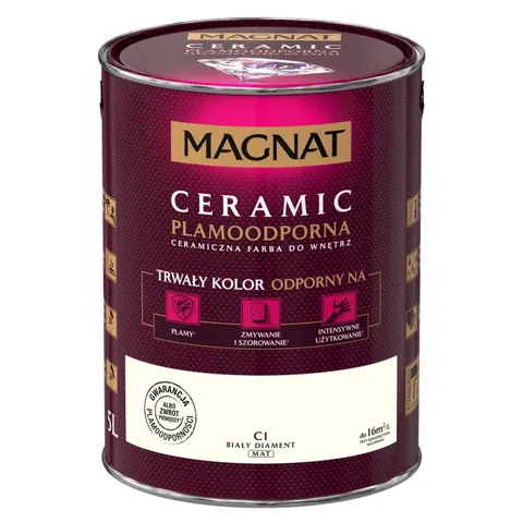 Farba Magnat Ceramic Biały diament 5 l – zdjęcie 1