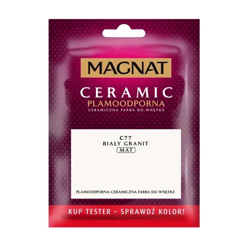 Tester farby Magnat Ceramic biały granit 30 ml – zdjęcie 1