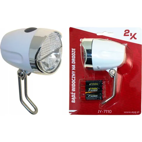 2K - Fietsverlichting - 1W LED - Zichtbaarheid - Wit – afbeelding 1