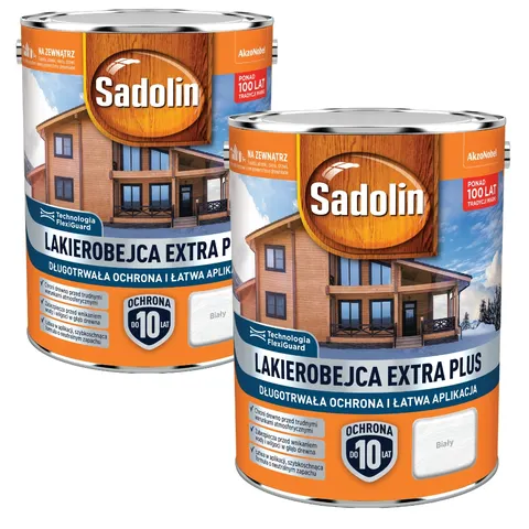 Lakierobejca Extra Plus Biała 4.5 l Sadolin – Biały – zdjęcie 1
