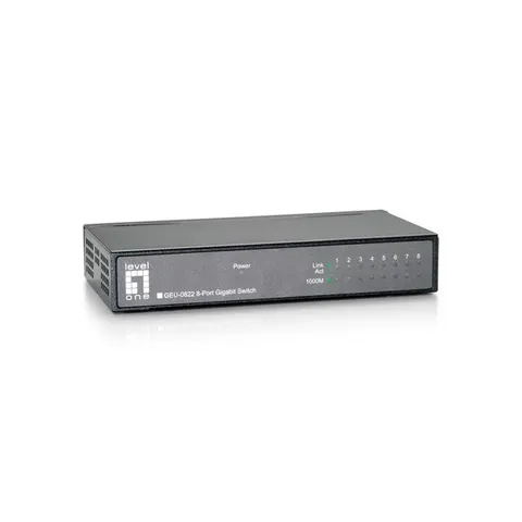 LEVELONE GEU0822 - Switch, 8 puertos, Gigabit Ethernet – imagen 1