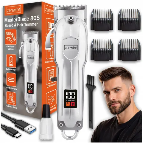 Zenwire MasterBlade 805 Tondeuse - Titanium Mes - USB-C - 150 min – afbeelding 1