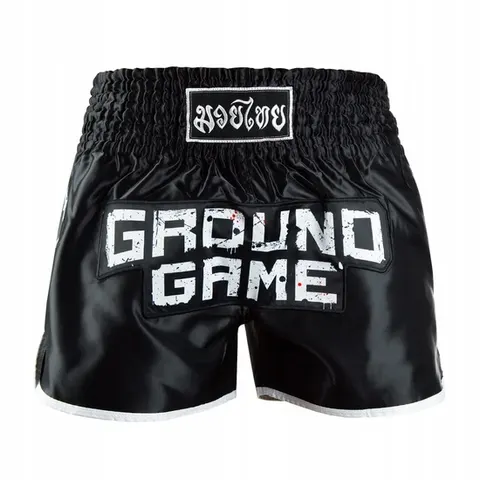 Ground Game Spodenki Muay Thai " " Black L – zdjęcie 1