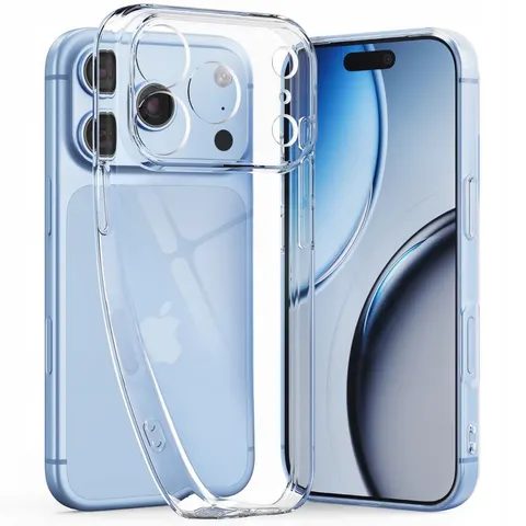 TECH PROTECT Smartphone-Hülle FlexAir kompatibel mit iPhone 18 Pro Max, 17 Pro Max Transparent 6.9 Zoll, Ultradünnes Design mit erhöhten Schutzrändern – weiß – Bild 1