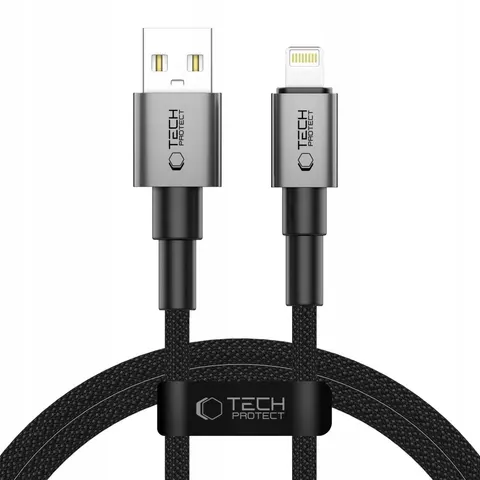 Tech-protect Ultraboost Dna Lightning Cable 15W/3A 100CM Iron Grey – zdjęcie 1