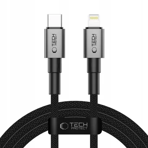 Tech-protect Ultraboost Dna Lightning Cable PD27W/3A 200CM Iron Grey – zdjęcie 1