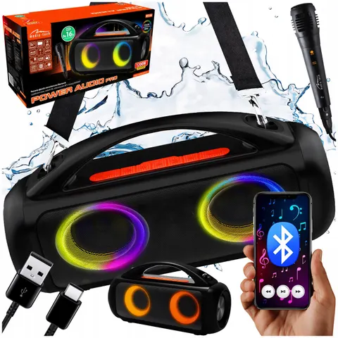 Media-Tech draagbare luidspreker, karaoke, Bluetooth 5.3, 1200W, MT3184 – afbeelding 1
