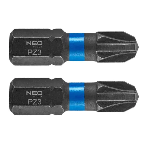 NEO TOOLS Slagbits PZ3 x 25 mm - 2 Stuks – afbeelding 1
