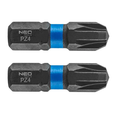NEO TOOLS Slagbits PZ4 x 25 mm - 2 Stuks – afbeelding 1