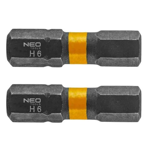 NEO TOOLS Slagmoerdoppen Set HEX6 x 25mm - 2 Stuks – afbeelding 1