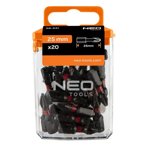 20x PH2 Slagbits 25mm HEX 1/4" S2 Staal – afbeelding 1