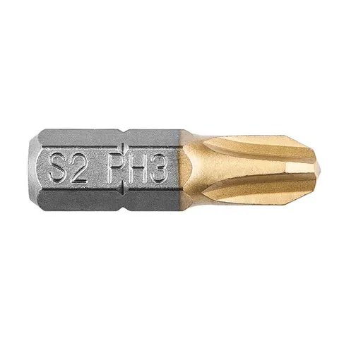 Schroefbits PH3 x 25 mm (2 stuks) - S2 TiN Staal – afbeelding 1