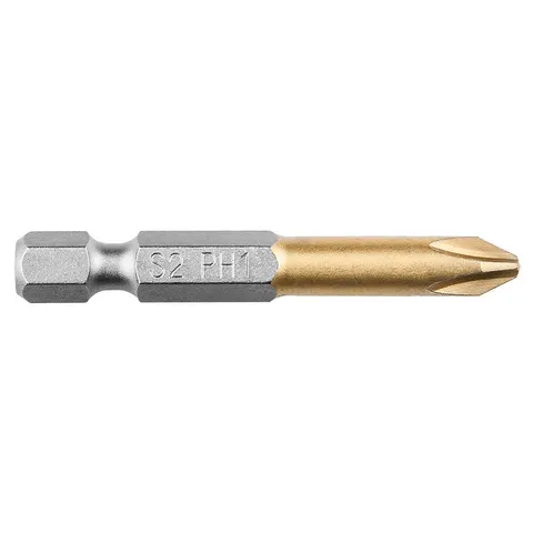 NEO TOOLS PH1 Schroefbit 50mm HEX 1/4" S2 TiN – afbeelding 1