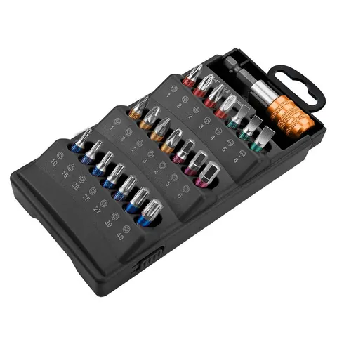 NEO TOOLS Schroefbitset 22 Delen met Magnetische Houder – afbeelding 1