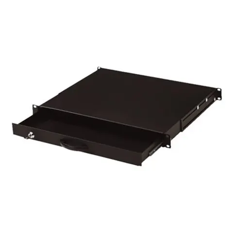 DIGITUS Schublade 1HE 483mm schwarz abschließbar – Bild 1