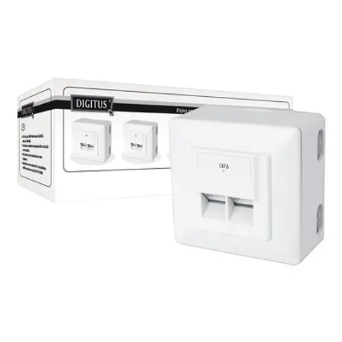 Digitus CAT 6. Class E. modular wall outlet. shielded – image 1