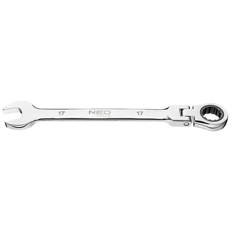 NEO 09-059 - Ringsteeksleutel - 17mm - Grijparm - Ratelsysteem – afbeelding 1
