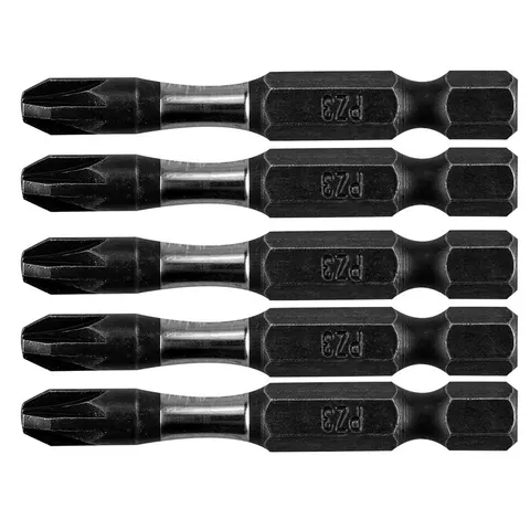 5x Impactbits PZ3 50mm S2 Staal 1/4" – afbeelding 1
