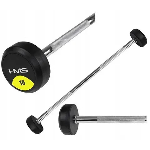Gummierte Hantelstange HMS GSG-10 – Silber – Bild 1