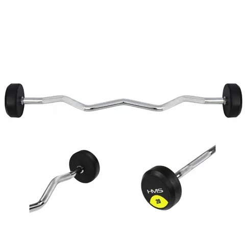 Gummierte Kurzhantel HMS GSL-20 – Silber – Bild 1