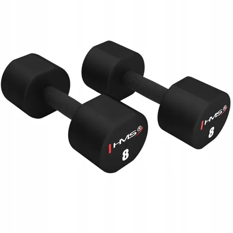 Polyurethan-Dumbbell HMS HPT08 (x2) – Schwarz – Bild 1