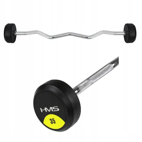 Gummierte Kurzhantel HMS GSL35 – Silber – Bild 1