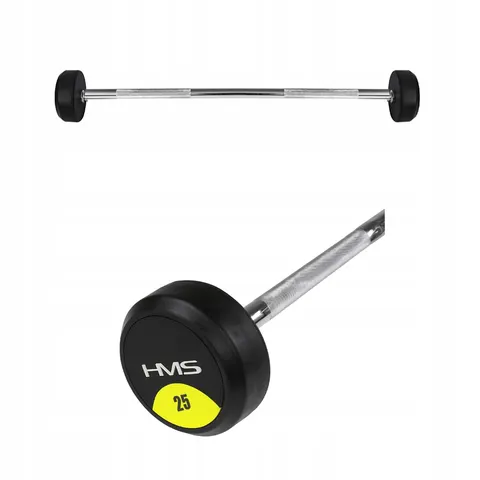 Gummierte Hantelstange HMS GSG25 – Silber – Bild 1