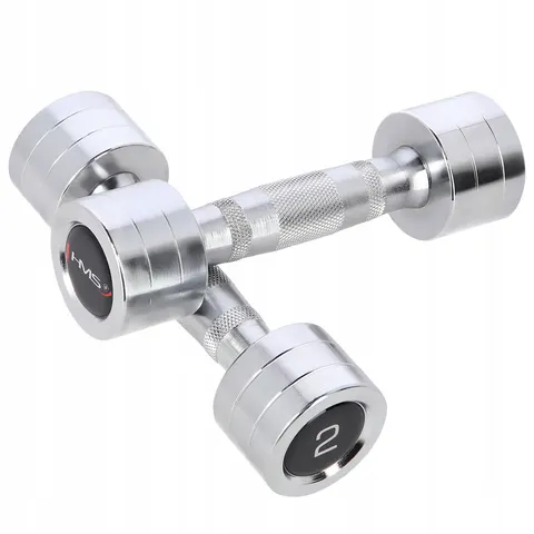 Hanteln HMS CHD02 (x2) – Silber – Bild 1