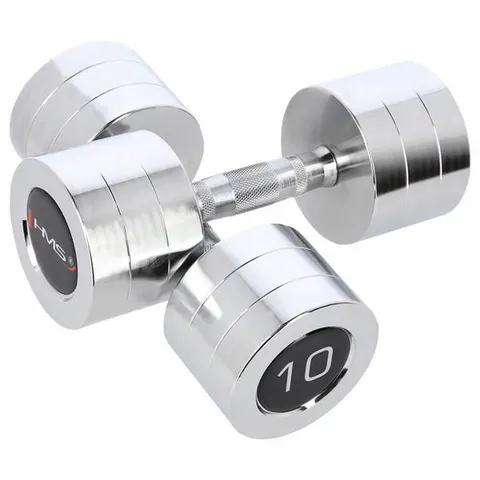 Hanteln HMS CHD10 (x2) – Silber – Bild 1
