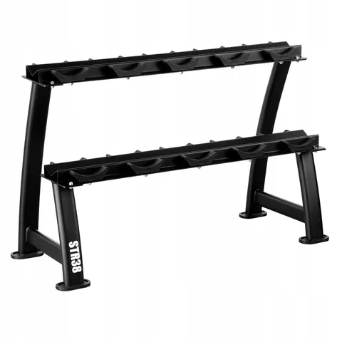 Support d'haltéres à double niveau HMS PREMIUM STR38 – Noir – image 1