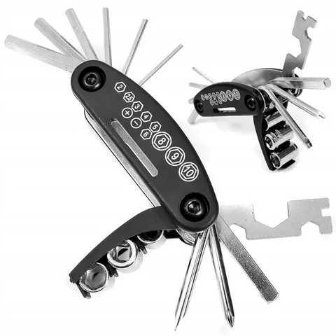 Springos Fietsbanden Reparatieset - Multitool - Etui - Metaal – afbeelding 1