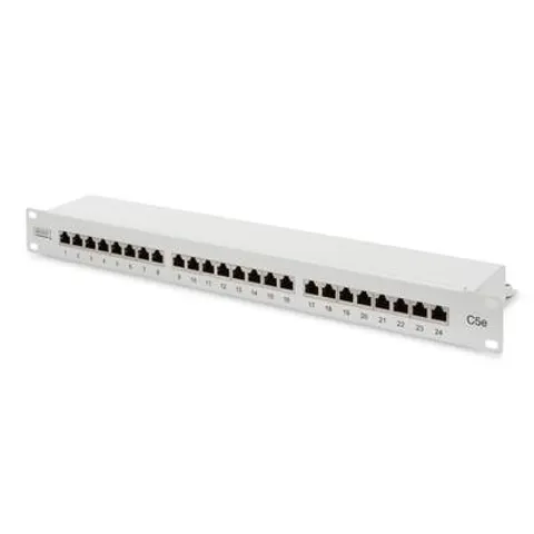 DIGITUS Patchpanel 1HE 24-Port Cat5e geschirmt grau – Bild 1