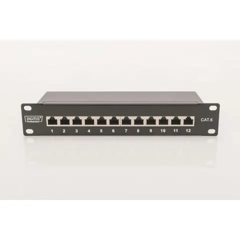 Digitus CAT 6, Klasse E Patch Panel, geschirmt, schwarz – 241591 – Bild 1