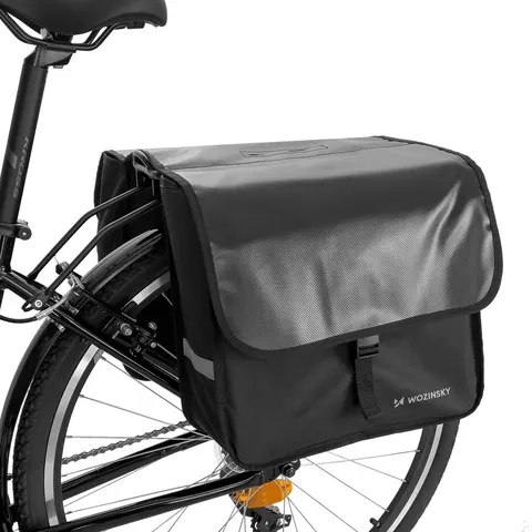 Wozinsky - dubbele fietsendragertas - 28 L - zwart – afbeelding 1