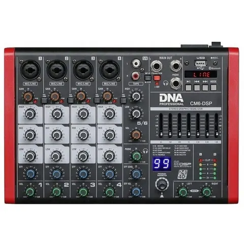 Dna CM6-DSP mikser audio Usb MP3 Bluetooth Phantom – zdjęcie 1