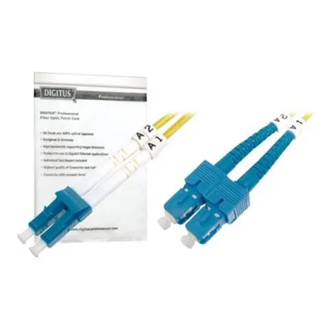 DIGITUS LWL Patchkabel, LC-Duplex - SC-Duplex, OS2, 10,0 m – Bild 1