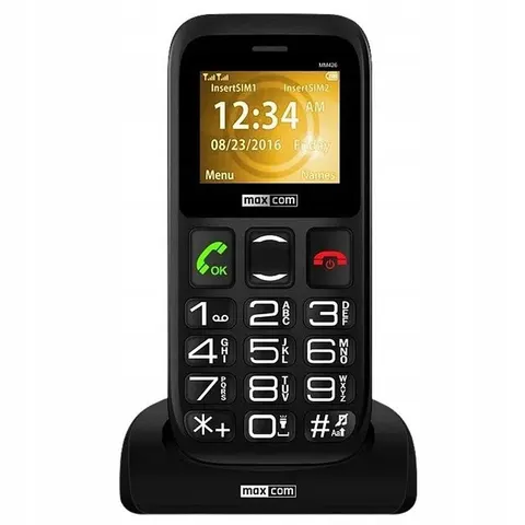 Maxcom Telefon Dla Seniora Mm426 Se Czarny – zdjęcie 1
