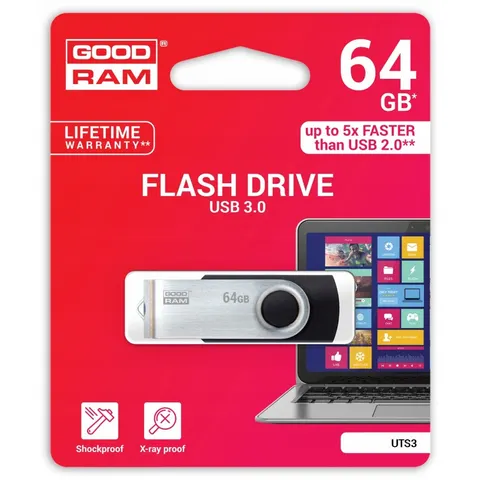 Pendrive USB 3.2 64GB UTS3 (Negro) - GOODRAM – imagen 1