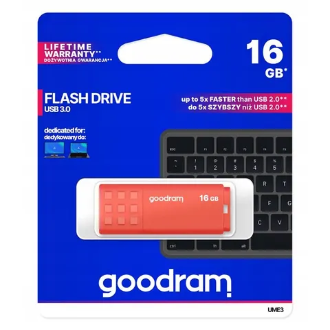 Pendrive Goodram Usb 3.2 16GB pomarańczowy – zdjęcie 1