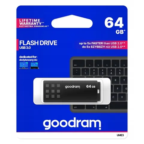 Goodram Pendrive UME3 64GB Usb 3.0 Czarny – zdjęcie 1