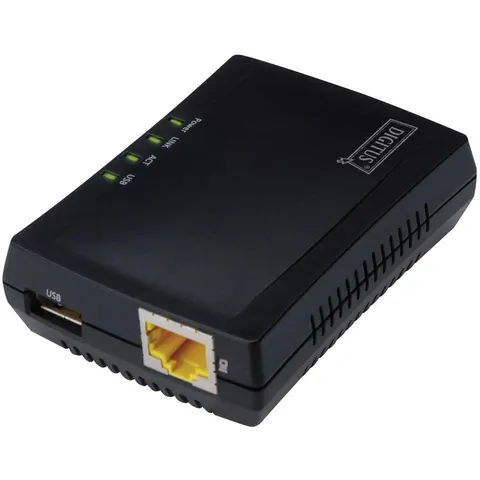 Digitus 1-Port USB 2.0 Multifunction Network Server – image 1