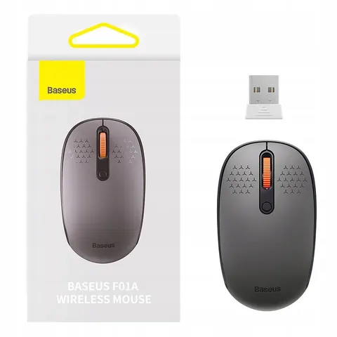 Baseus F01A Wireless Mouse | 1600 DPI | 2.4GHz | Grau – Bild 1