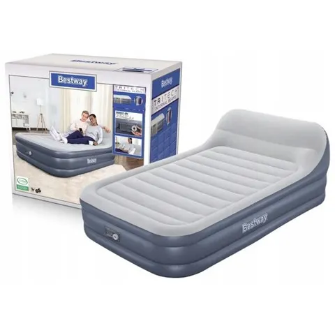 Bestway Tritech Queen 2 persoons luchtbed met rugleuning – afbeelding 1