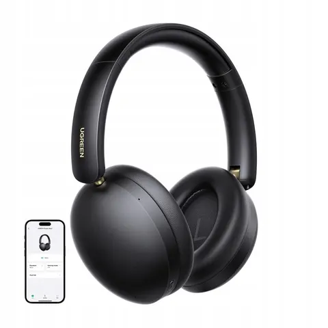 Auricolare Bluetooth UGREEN HiTune Max 2 HP205, MultiPoint, A2DP, ANC, Nero – immagine 1