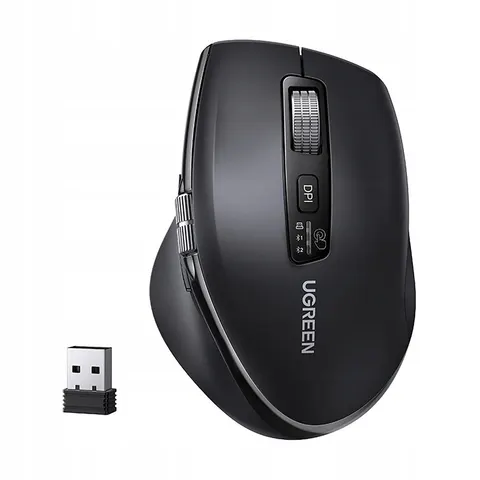 Mouse Wireless UGREEN M751, 5000DPI, BT / Wi-Fi, Nero – immagine 1