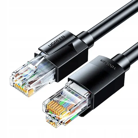 Kabel Ethernet Ugreen Cat6A Utp 0,5m czarny – zdjęcie 1