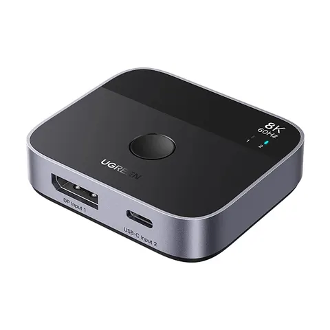 Switch Ugreen DisplayPort/USB-C do Usb-c szary – zdjęcie 1