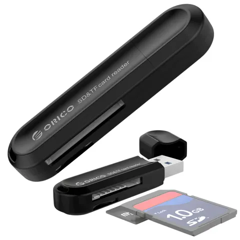 Lettore di schede USB 3.0 Orico CRS21, SD - microSD, Nero – immagine 1