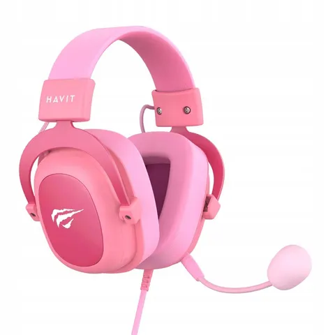 Gaming Kopfhörer 3.5mm HAVIT H2002D, 2m, Rosa – Bild 1